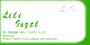 lili isztl business card